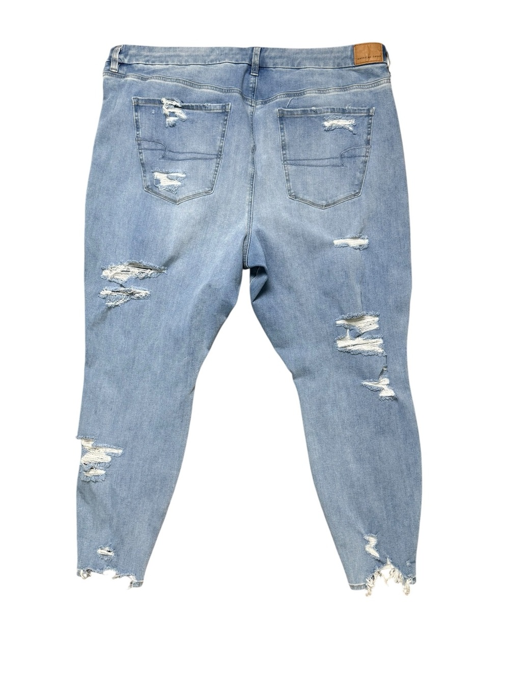 American Eagle Dream Jean Distressed Skinny Jeans Plus Size 22 Light Wash - Picture 3 of 8